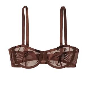 CUUP Balconette Mesh Bra 34/B in Espresso